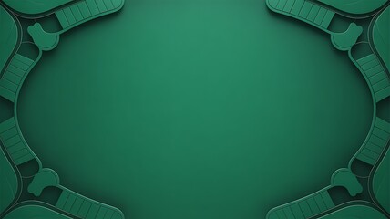 Luxury Dark Green 3D Frame Background for Gaming and Tech Presentation with Copy Space.