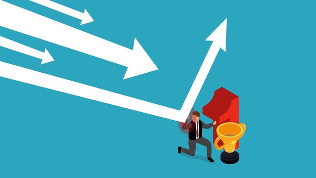 Resilience and Success in Deflecting Negative Market Forces 3d animation cartoon