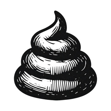 PNG Humorous vintage poop illustration