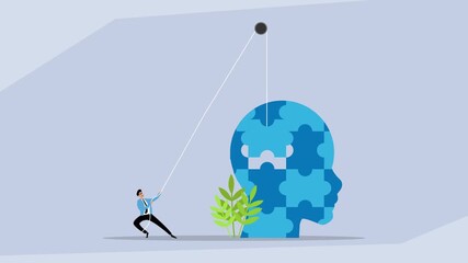 Mental Health and Cognitive Development: Problem Solving and Completing the Puzzle of the Mind cartoon animation
