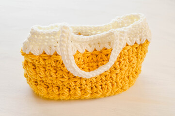 手編みのバッグ