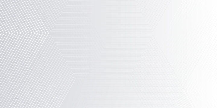 Minimalist gray background with hexagon geometric lines. The gray background features a smooth texture with subtle gray gradient and white lines.