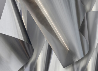 aluminum metal sheets. industrial metal pile, production rectangular pieces	