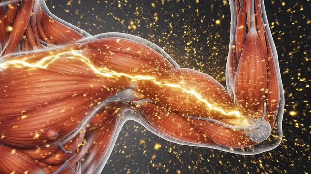 Human muscle anatomy illustration