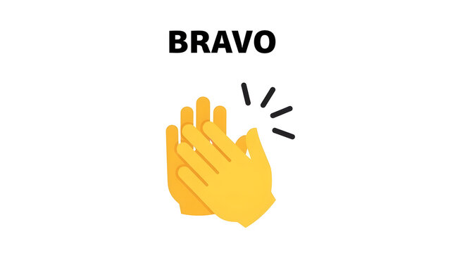 Yellow applause hands emoji expressing praise and approval