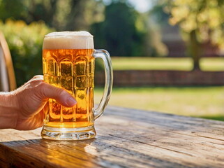 大ジョッキで一息