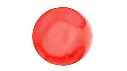 Red circle on black background with white spot in the middle circle.