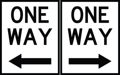 One Way Sign USA &ndash; Vertical MUTCD Vector