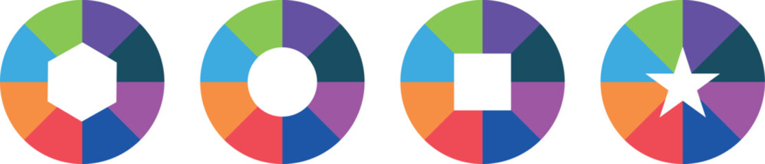 Obraz premium Versatile Business and Data Process Infographics Template with Vector Circle Arrows, 3–6 Step Options, Cycle Diagrams, Puzzle Charts, Round Graphs, and Step-by-Step Presentation Layouts