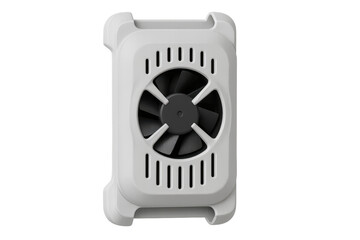 Mobile phone cooler fan providing device cooling on transparent background