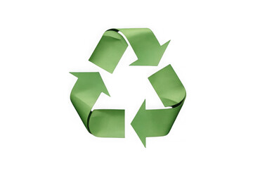 Obraz premium Green Recycle Symbol Isolated on white Background