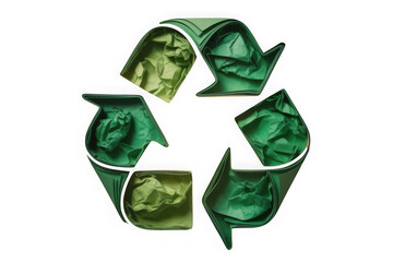 Green Recycle Symbol Isolated on white Background