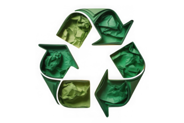 Green Recycle Symbol Isolated on white Background