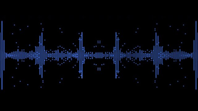 Colorful audio waveform spectrum animation, 4k	