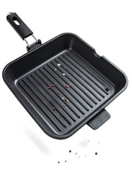 Square Grill Pan - A Close-Up View of a Kitchen Essential.