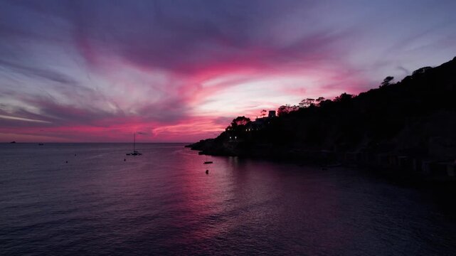 Drone soir Ibiza Cala d'Hort