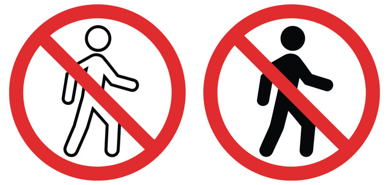 No entry restriction vector icon collection showing prohibition signs, authorized personnel only symbols, and universal restriction indicators, perfect for signage, workplace safety, access control