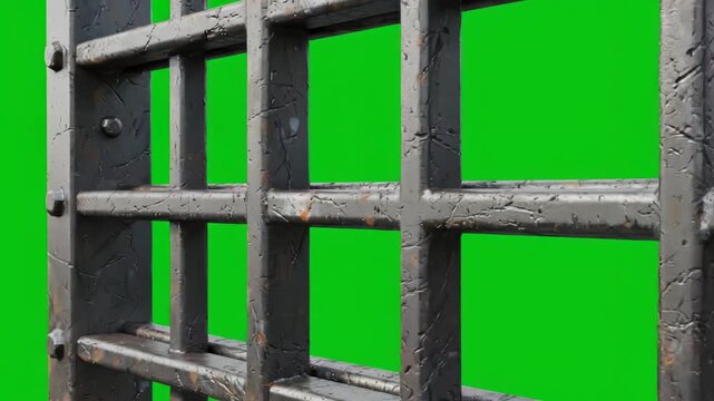 Metal gate on green screen