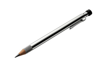 Metallic Mechanical Pencil on White Background