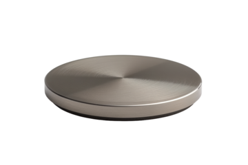 Modern Steel Circular Object Isolated on White Background 