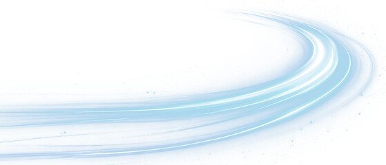 Futuristic neon light lines. Light movement effect. Blue neon ring. Glowing circle. Glow effect. Round light frame. abstract light lines of movement and speed.