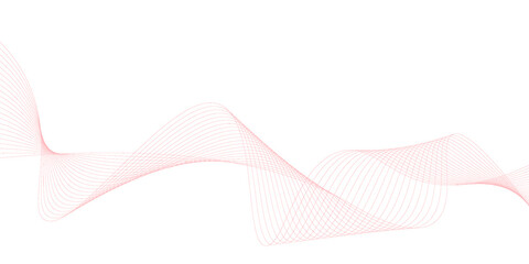 Abstract Red Wave Design on White Background