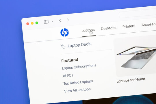 Ostersund, Sweden - Jan 13, 2026: HP website. HP Inc. is an American multinational information technology company