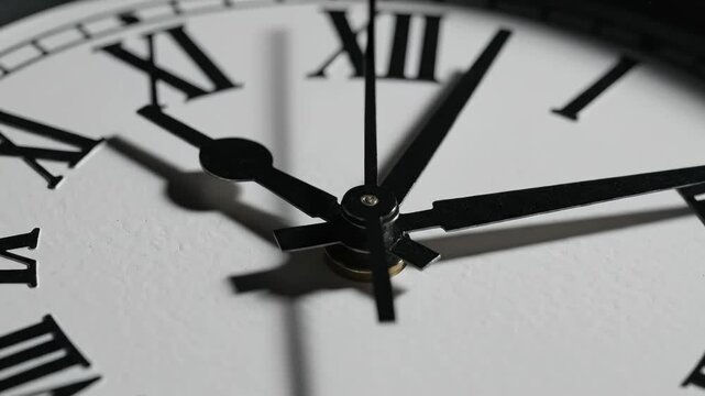 Closeup of a clock face