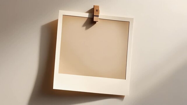 Blank instant photo frame with clip