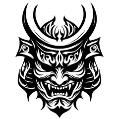 Fototapeta premium Samurai demon silhouette