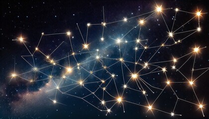 Star Constellations Illustration On Dark Background Great For Space And Astronomy Themes