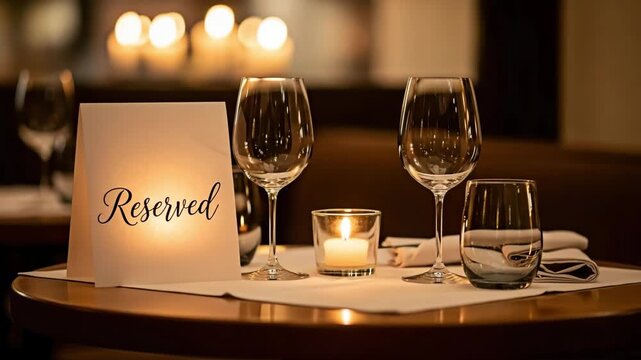 A reserved table setting with romantic vibes.