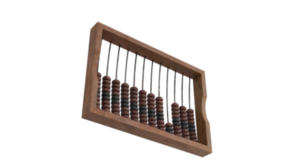 Wooden Abacus on Transparent Background