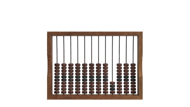 Traditional Wooden Abacus on Transparent Background - Powered by Adobe