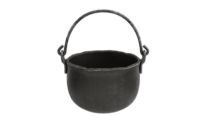 Black Metal Cauldron with Handle