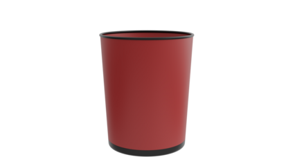 Red Plastic Cup Isolated on Transparent Background