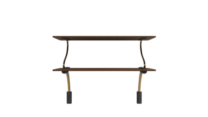 Modern Wooden Bench on Transparent Background