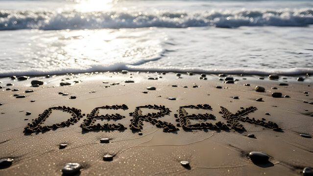 Happy valentine's day derek romantic beach message