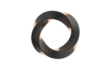 Abstract Interlocking Metal Rings