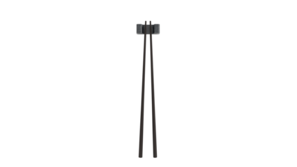 Minimalist Black Tripod with Transparent Background