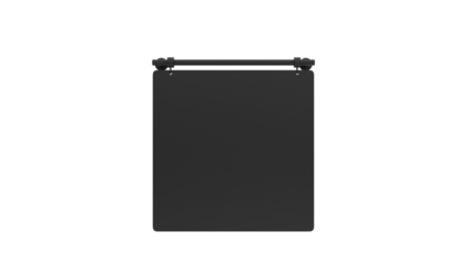 Black Square Object on Transparent Background