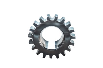 Gear Mechanism on White Background