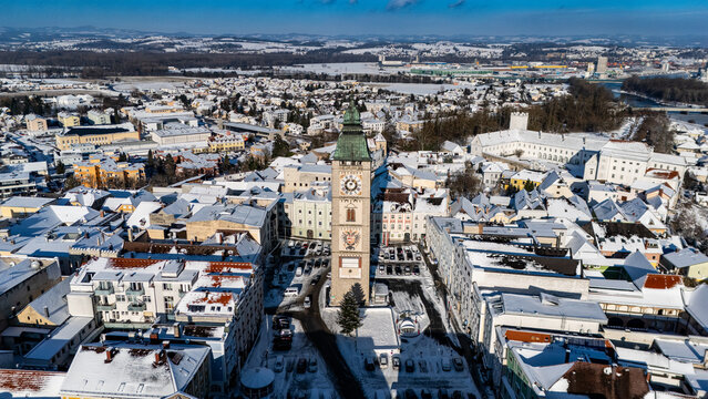 Winterliche Stadtansichten von Enns