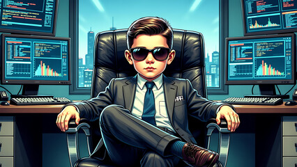 Boy symbol of success