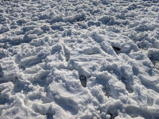 Obraz premium Snow in a field in winter