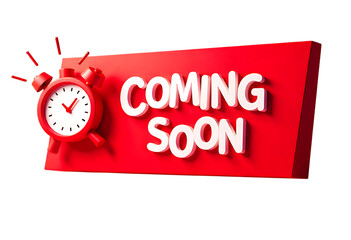 Coming soon message with clock, new product or service launch