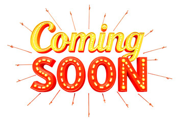 Retro coming soon sign