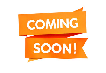Coming soon ribbon banner
