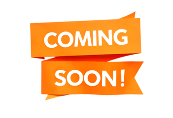 Coming soon ribbon banner