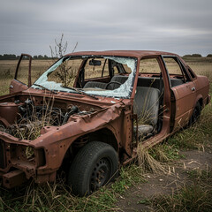 old abandoned car